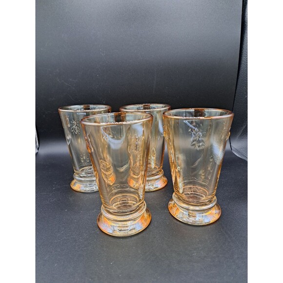 La Rochere Musee Paris Bee Orange Iced Tea/ Water Glasses 5.5” h 10 oz Set of 4 - Picture 3 of 12
